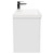 Avant Satin White 800mm Wall Mounted Vanity Unit with 1 Tap Hole Slim Edge Basin and 2 Drawers with Polished Chrome Handles Side View