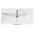 Avant Satin White 800mm Wall Mounted Vanity Unit with 1 Tap Hole Minimalist Basin and Single Drawer with Polished Chrome Handle Top View