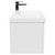 Avant Satin White 800mm Wall Mounted Vanity Unit with 1 Tap Hole Slim Edge Basin and Single Drawer with Polished Chrome Handle Side View