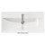 Avant Satin White 800mm Wall Mounted Vanity Unit with 1 Tap Hole Slim Edge Basin and 2 Drawers with Polished Chrome Handles Top View