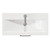 Avant Satin Anthracite 800mm Wall Mounted Vanity Unit with 1 Tap Hole Curved Basin and Single Drawer with Polished Chrome Handle Top View