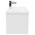 Avant Satin White 800mm Wall Mounted Vanity Unit with 1 Tap Hole Mid Edge Basin and Single Drawer with Polished Chrome Handle Side View