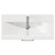Avant Satin White 800mm Wall Mounted Vanity Unit with 1 Tap Hole Mid Edge Basin and 2 Drawers with Polished Chrome Handles Top View