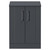 Avant Satin Anthracite 600mm Floor Standing Vanity Unit for Countertop Basins with 2 Doors and Polished Chrome Handles Front View