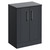 Avant Satin Anthracite 600mm Floor Standing Vanity Unit for Countertop Basins with 2 Doors and Polished Chrome Handles Left Hand View