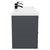 Avant Satin Anthracite 1200mm Wall Mounted Vanity Unit with Polymarble Double Basin and 4 Drawers with Polished Chrome Handles Side View