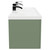 Avant Satin Green 1200mm Wall Mounted Vanity Unit with Ceramic Double Basin and 2 Drawers with Polished Chrome Handles Side View