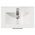 Avant Satin Grey 600mm Wall Mounted Vanity Unit with 1 Tap Hole Minimalist Basin and 2 Drawers with Polished Chrome Handles Top View
