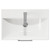 Avant Satin White 600mm Floor Standing Vanity Unit with 1 Tap Hole Minimalist Basin and 2 Doors with Polished Chrome Handles Top View
