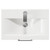 Avant Satin Green 600mm Wall Mounted Vanity Unit with 1 Tap Hole Mid Edge Basin and Single Drawer with Polished Chrome Handle Top View
