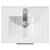Avant Satin Grey 500mm Wall Mounted Vanity Unit with 1 Tap Hole Minimalist Basin and 2 Drawers with Polished Chrome Handles Top View