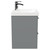 Avant Satin Grey 500mm Wall Mounted Vanity Unit with 1 Tap Hole Slim Edge Basin and 2 Drawers with Polished Chrome Handles Side View