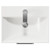 Avant Satin Green 500mm Wall Mounted Vanity Unit with 1 Tap Hole Slim Edge Basin and 2 Drawers with Polished Chrome Handles Top View
