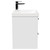 Avant Satin White 500mm Wall Mounted Vanity Unit with 1 Tap Hole Slim Edge Basin and 2 Drawers with Polished Chrome Handles Side View
