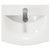 Avant Satin Green 500mm Wall Mounted Vanity Unit with 1 Tap Hole Curved Basin and Single Drawer with Polished Chrome Handle Top View
