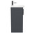 Avant Satin Anthracite 500mm Floor Standing Vanity Unit with 1 Tap Hole Curved Basin and 2 Doors with Polished Chrome Handles Side View
