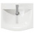 Avant Satin White 500mm Wall Mounted Vanity Unit with 1 Tap Hole Curved Basin and Single Drawer with Polished Chrome Handle Top View