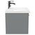 Avant Satin Grey 500mm Wall Mounted Vanity Unit with 1 Tap Hole Mid Edge Basin and Single Drawer with Polished Chrome Handle Side View