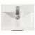 Avant Satin Green 500mm Wall Mounted Vanity Unit with 1 Tap Hole Mid Edge Basin and Single Drawer with Polished Chrome Handle Top View