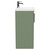 Avant Satin Green 500mm Floor Standing Vanity Unit with 1 Tap Hole Mid Edge Basin and 2 Doors with Polished Chrome Handles Side View