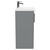 Avant Satin Grey 500mm Floor Standing Vanity Unit with 1 Tap Hole Mid Edge Basin and 2 Doors with Polished Chrome Handles Side View