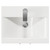 Avant Satin Green 500mm Floor Standing Vanity Unit with 1 Tap Hole Mid Edge Basin and 2 Doors with Polished Chrome Handles Top View