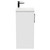 Avant Satin White 500mm Floor Standing Vanity Unit with 1 Tap Hole Mid Edge Basin and 2 Doors with Polished Chrome Handles Side View