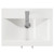 Avant Satin White 500mm Wall Mounted Vanity Unit with 1 Tap Hole Mid Edge Basin and Single Drawer with Polished Chrome Handle Top View
