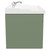 Danbury Satin Green 800mm Wall Mounted Vanity Unit with 1 Tap Hole Traditional Basin and Single Drawer with Polished Chrome Handle Side View