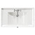 Napoli 390 Combination Olive Green 1100mm Vanity Unit Toilet Suite with Left Hand L Shaped 1 Tap Hole Basin and 2 Doors with Gunmetal Grey Handles Top View