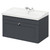Danbury Satin Anthracite 800mm Wall Mounted Vanity Unit with 1 Tap Hole Traditional Basin and Single Drawer with Polished Chrome Handle Right Hand View