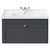 Danbury Satin Anthracite 800mm Wall Mounted Vanity Unit with 1 Tap Hole Traditional Basin and Single Drawer with Polished Chrome Handle Front View