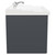 Danbury Satin Anthracite 800mm Wall Mounted Vanity Unit with 1 Tap Hole Traditional Basin and Single Drawer with Polished Chrome Handle Side View