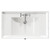 Danbury Satin Green 800mm Wall Mounted Vanity Unit with 1 Tap Hole Traditional Basin and Single Drawer with Polished Chrome Handle Top View