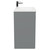 Danbury Satin Grey 800mm Floor Standing Vanity Unit with 1 Tap Hole Modern Basin and 2 Doors with Polished Chrome Handles Side View