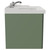 Danbury Satin Green 600mm Wall Mounted Vanity Unit with 1 Tap Hole Traditional Basin and Single Drawer with Polished Chrome Handle View from Side