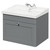 Danbury Satin Grey 600mm Wall Mounted Vanity Unit with 1 Tap Hole Traditional Basin and Single Drawer with Polished Chrome Handle Right Hand View