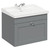 Danbury Satin Grey 600mm Wall Mounted Vanity Unit with 1 Tap Hole Traditional Basin and Single Drawer with Polished Chrome Handle Left Hand View
