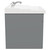 Danbury Satin Grey 600mm Wall Mounted Vanity Unit with 1 Tap Hole Traditional Basin and Single Drawer with Polished Chrome Handle Side View