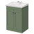 Danbury Satin Green 600mm Floor Standing Vanity Unit with 1 Tap Hole Traditional Basin and 2 Doors with Polished Chrome Handles Right Hand View
