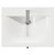 Danbury Satin White 600mm Floor Standing Vanity Unit with 1 Tap Hole Traditional Basin and 2 Doors with Polished Chrome Handles Top View