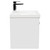 Danbury Satin White 500mm Wall Mounted Vanity Unit with 1 Tap Hole Modern Basin and Single Drawer with Polished Chrome Handle Side View