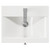 Danbury Satin Grey 500mm Wall Mounted Vanity Unit with 1 Tap Hole Modern Basin and Single Drawer with Polished Chrome Handle Top View