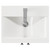 Danbury Satin Green 500mm Floor Standing Vanity Unit with 1 Tap Hole Modern Basin and 2 Doors with Polished Chrome Handles Top View