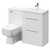 Napoli 390 Gloss White 1100mm Vanity Unit Toilet Suite with 1 Tap Hole Basin and 2 Drawers with Polished Chrome Handles Right Hand View