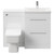 Napoli 390 Gloss White 1100mm Vanity Unit Toilet Suite with 1 Tap Hole Basin and 2 Drawers with Polished Chrome Handles Front View