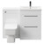 Napoli 390 Gloss White 1100mm Vanity Unit Toilet Suite with 1 Tap Hole Basin and 2 Drawers with Gunmetal Grey Handles Front View