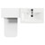 Napoli 390 Gloss White 1100mm Vanity Unit Toilet Suite with 1 Tap Hole Basin and 2 Drawers with Gunmetal Grey Handles Top View