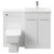 Napoli 390 Gloss White 1100mm Vanity Unit Toilet Suite with 1 Tap Hole Basin and 2 Doors with Polished Chrome Handles Front View