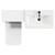 Napoli 390 Gloss White 1100mm Vanity Unit Toilet Suite with 1 Tap Hole Basin and 2 Doors with Gunmetal Grey Handles Top View